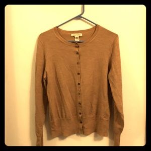 Banana Republic tan merino cardigan